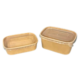  Hộp (tô) giấy kraft chữ nhật kèm nắp PP 750ml 