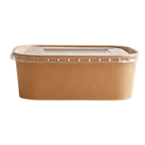  Hộp (tô) giấy kraft chữ nhật kèm nắp PP 750ml 