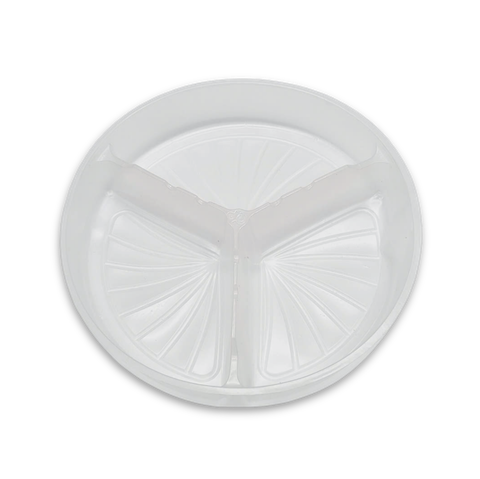  Khay nhựa tròn PP 150 3 ngăn (cho tô giấy kraft 1000ml) 