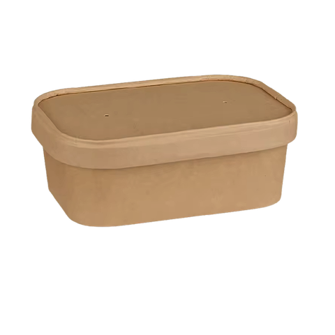  Hộp giấy Rectangle paper box with PAPER lid 750 ml 