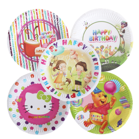  Dĩa giấy hoa văn Ø14 cm (ngẫu nhiên) 