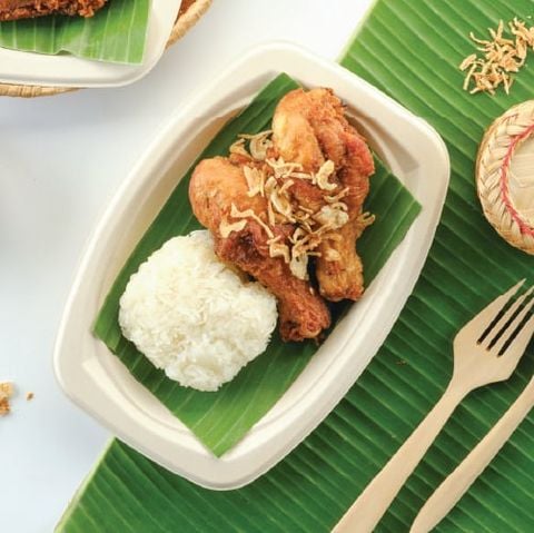 Dĩa giấy bã mía FEST BIO BROWN OVAL PLATE 6.5inches - 16x23cm