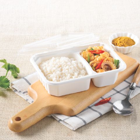  Hộp giấy FEST BIO 2 COMPTS TAKEAWAY BOX WITH LID 600ml 