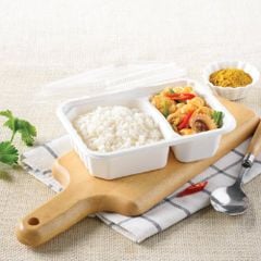  Hộp giấy FEST BIO 2 COMPTS TAKEAWAY BOX WITH LID 600ml 