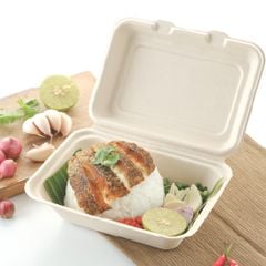  Hộp giấy bã mía FEST BIO BROWN TAKEAWAY BOX 600ml 
