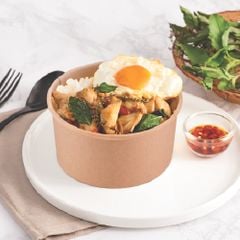  Bộ tô giấy kraft 1000ml + nắp nhựa PET (không nóng) 