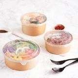  Bộ tô giấy kraft 750ml + nắp nhựa PET (không nóng) 