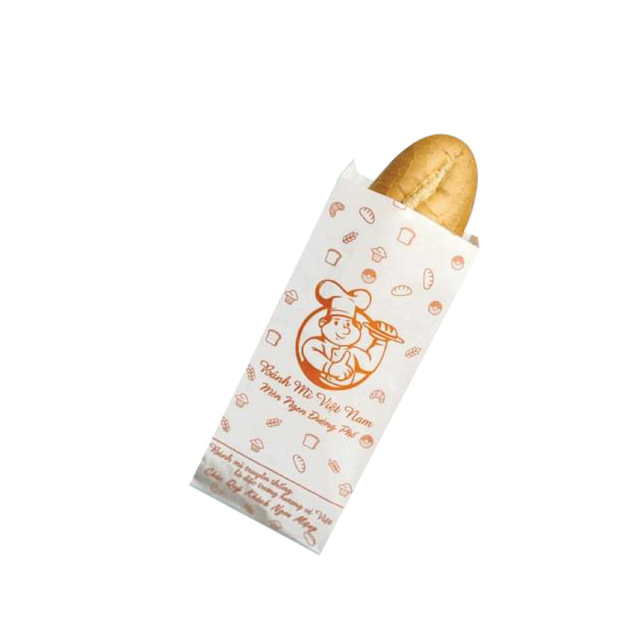 Túi giấy bánh mì (Rộng*Hông*Cao ~ 10x4x23cm)