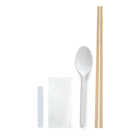  Bộ đồ ăn tiện lợi muỗng nhưa, đũa, tăm, giấy 