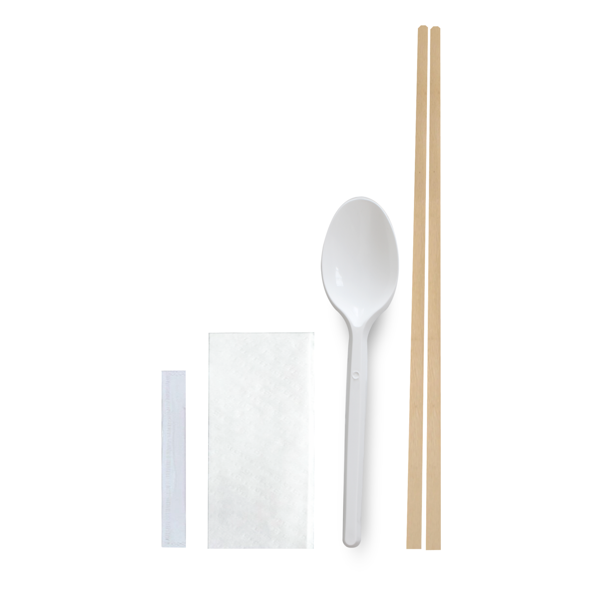  Bộ đồ ăn tiện lợi muỗng nhưa, đũa, tăm, giấy 