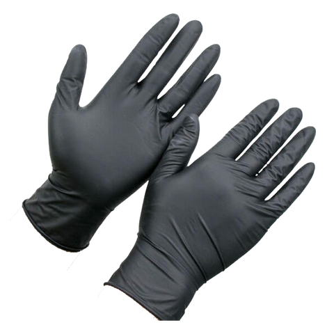 Găng tay Nitrile đen không bột size M 240mm