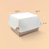 Hộp giấy Burger Premium trắng (12x12x7cm) 
