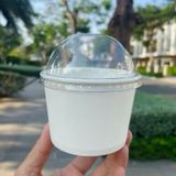  Bộ tô giấy trắng 250ml - 8.5oz + nắp PET cầu 90 