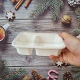  Hộp giấy FEST BIO 2 COMPTS TAKEAWAY BOX WITH LID 600ml 