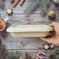  Bộ hộp bã mía 700ml + nắp bã mía 