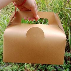  Hộp giấy kraft 22x14x10cm B204 quai xách 