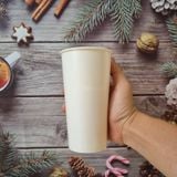  Ly giấy trắng chịu lạnh 650ml - 22oz 280gsm 