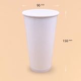  Ly giấy trắng chịu lạnh 650ml - 22oz 280gsm 