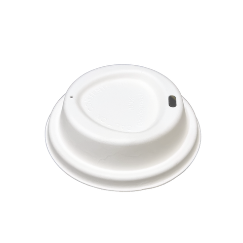  Nắp bã mía trắng cafe lỗ vuông 80mm (dùng cho ly 8oz) 
