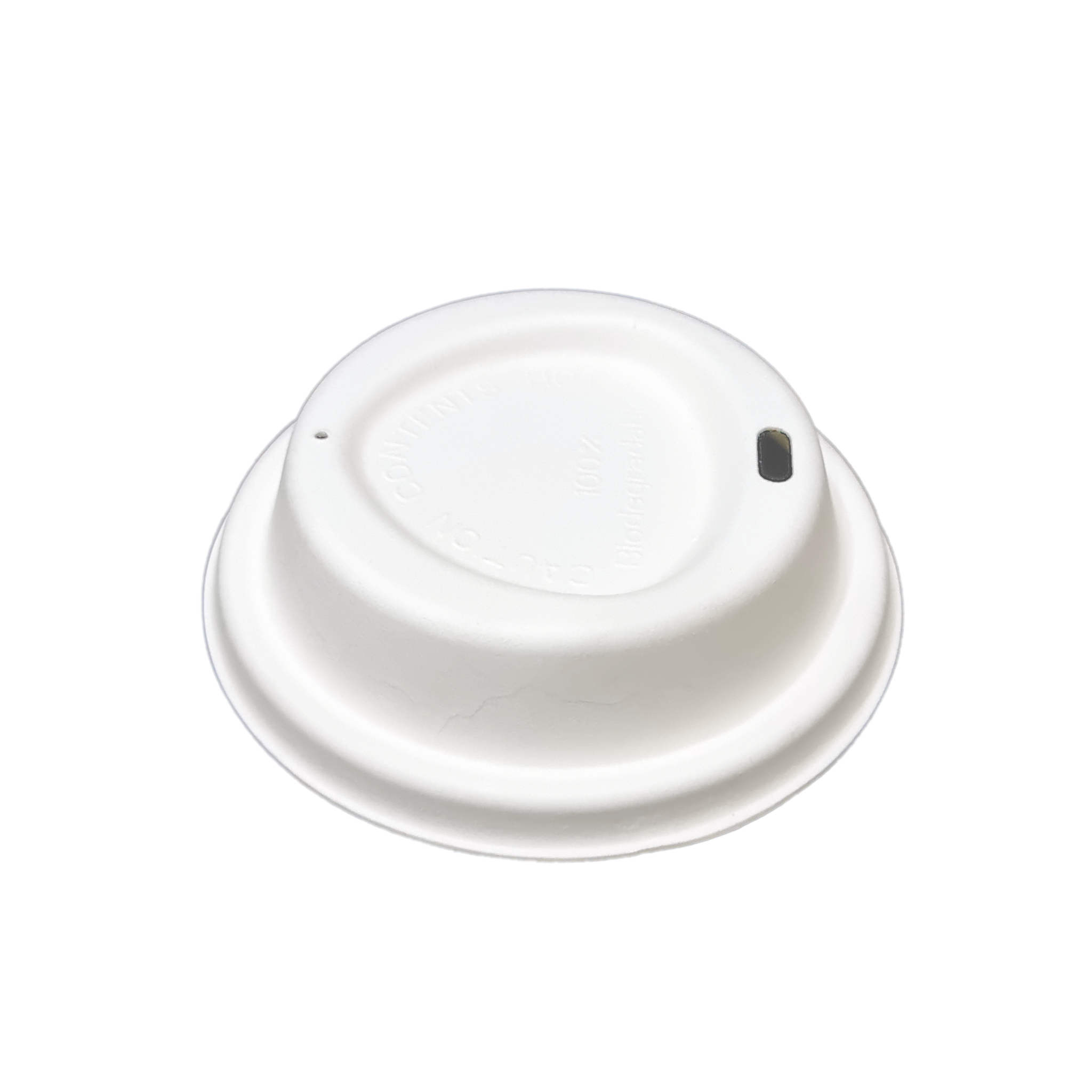  Nắp bã mía trắng cafe lỗ vuông 80mm (dùng cho ly 8oz) 