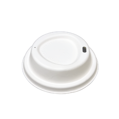  Nắp bã mía trắng cafe lỗ vuông 80mm (dùng cho ly 8oz) 