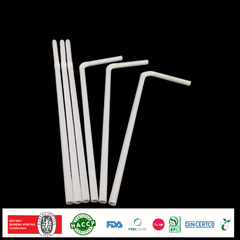  Ống hút cong trắng đục phi 5 bọc màng BOPP 