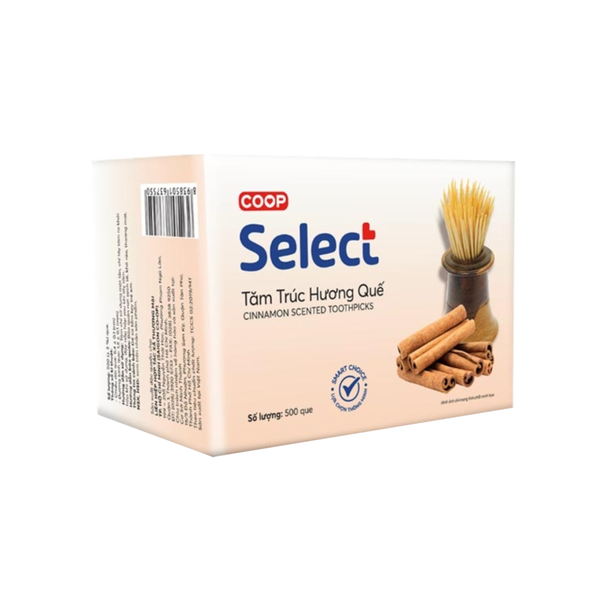  Tăm trúc hương quế COOP SELECT 500c (bọc giấy) 