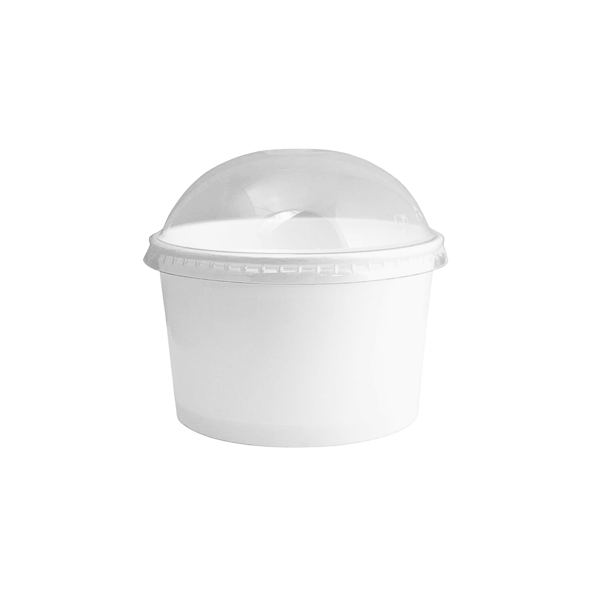  Bộ tô giấy trắng 250ml - 8.5oz + nắp PET cầu 90