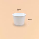  Bộ tô giấy trắng 360ml - 12.5oz + nắp nhựa PP (Soup) 