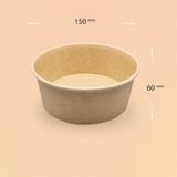  Bộ tô giấy kraft 750ml + nắp nhựa PP (món nóng) 