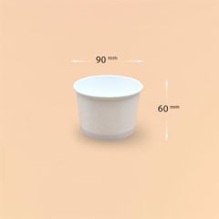  Bộ tô giấy trắng 250ml - 8.5oz + nắp nhựa PP (Soup) 