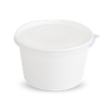  Bộ tô giấy trắng 1000ml - 32oz + nắp nhựa PP 140 