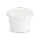  Bộ tô giấy trắng 500ml - 17oz + nắp nhựa PS trắng sữa 