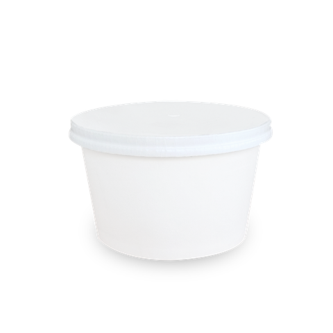  Bộ tô giấy trắng 500ml + nắp giấy 