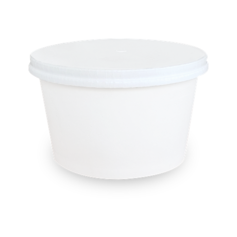  Bộ tô giấy trắng 1000ml + nắp giấy 