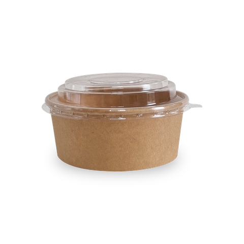  Bộ tô giấy kraft 500ml + nắp nhựa PET (không nóng) 