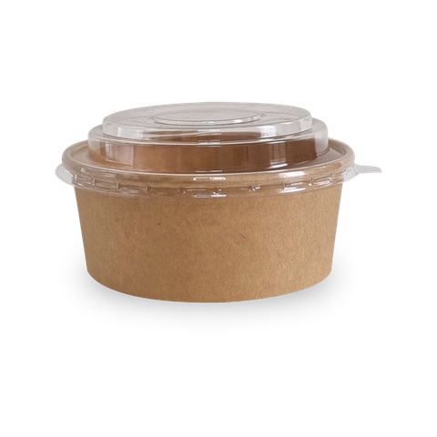  Bộ tô giấy kraft 750ml + nắp nhựa PET (không nóng) 