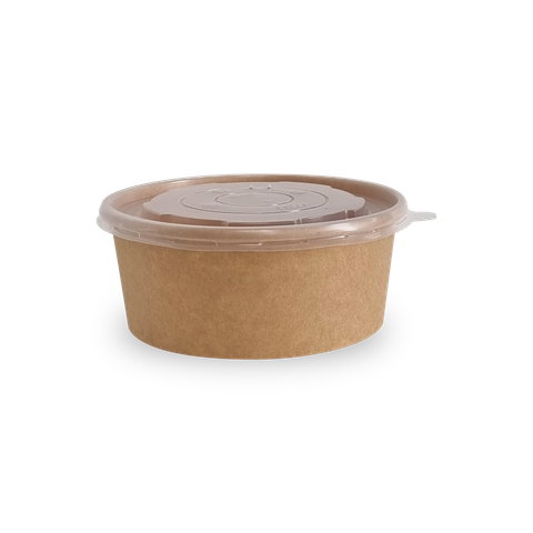  Bộ tô giấy kraft 500ml + nắp nhựa PP (món nóng) 