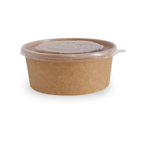  Bộ tô giấy kraft 750ml + nắp nhựa PP (món nóng) 