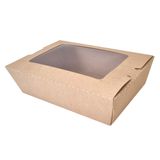  Hộp giấy Clamshell kraft paper box with window 700 ml 