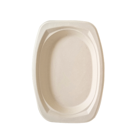  Dĩa giấy bã mía FEST BIO BROWN OVAL PLATE 6.5inches - 16x23cm 