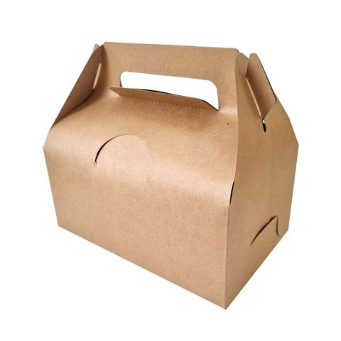  Hộp giấy kraft 22x14x10cm B204 quai xách 