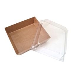  Hộp giấy Kraft paper box with clear PET lid 1413 (Brown) 