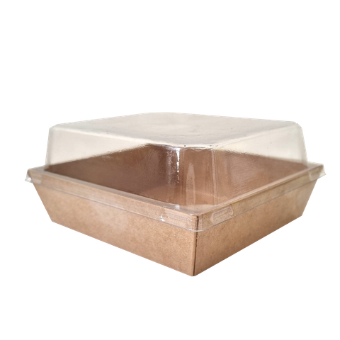  Hộp giấy Kraft paper box with clear PET lid 1413 (Brown) 