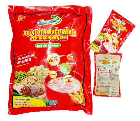  Ngũ cốc Ăn kiêng Gạo lứt huyết rồng Đồng Xanh túi 20 gói x 25g 