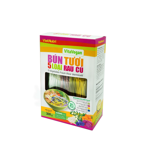  Bún Tươi 5 Loại Rau Củ VitaVegan - Hộp 300g 