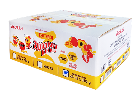  Thùng 24 túi 11 thanh Kẹo thạch Zummy Kid Jelly 