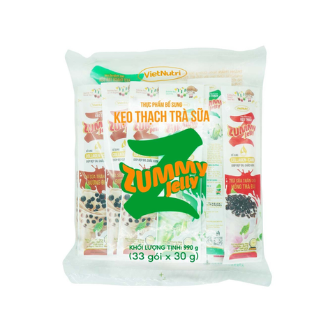  Túi 33 thanh Kẹo thạch Trà sữa Trân châu Zummy Jelly 