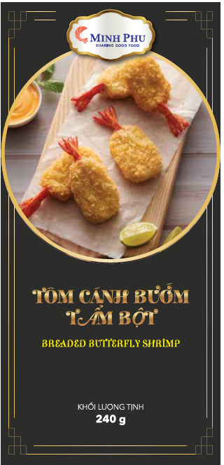  Tôm Cánh Bướm Tẩm Bột - VM BUBRD - Khay 250g 