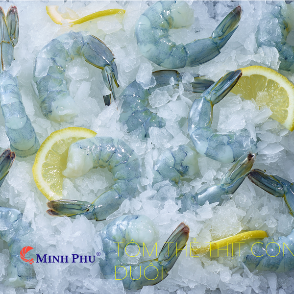  Tôm Thẻ Thịt Còn Đuôi - VM R. PTO - Size 26/30 - Túi 1kg 